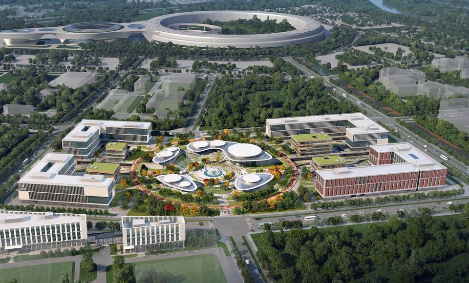 Start-up Area im Baugebiet A der Huairou Science City in Peking