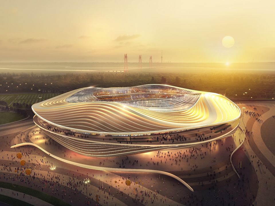 Jinan Huanghe Sports Center, Soccer Arena, China